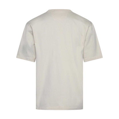 Cream - Back - C.P. Company Mens Twisted Mercerised Cotton Logo T-Shirt