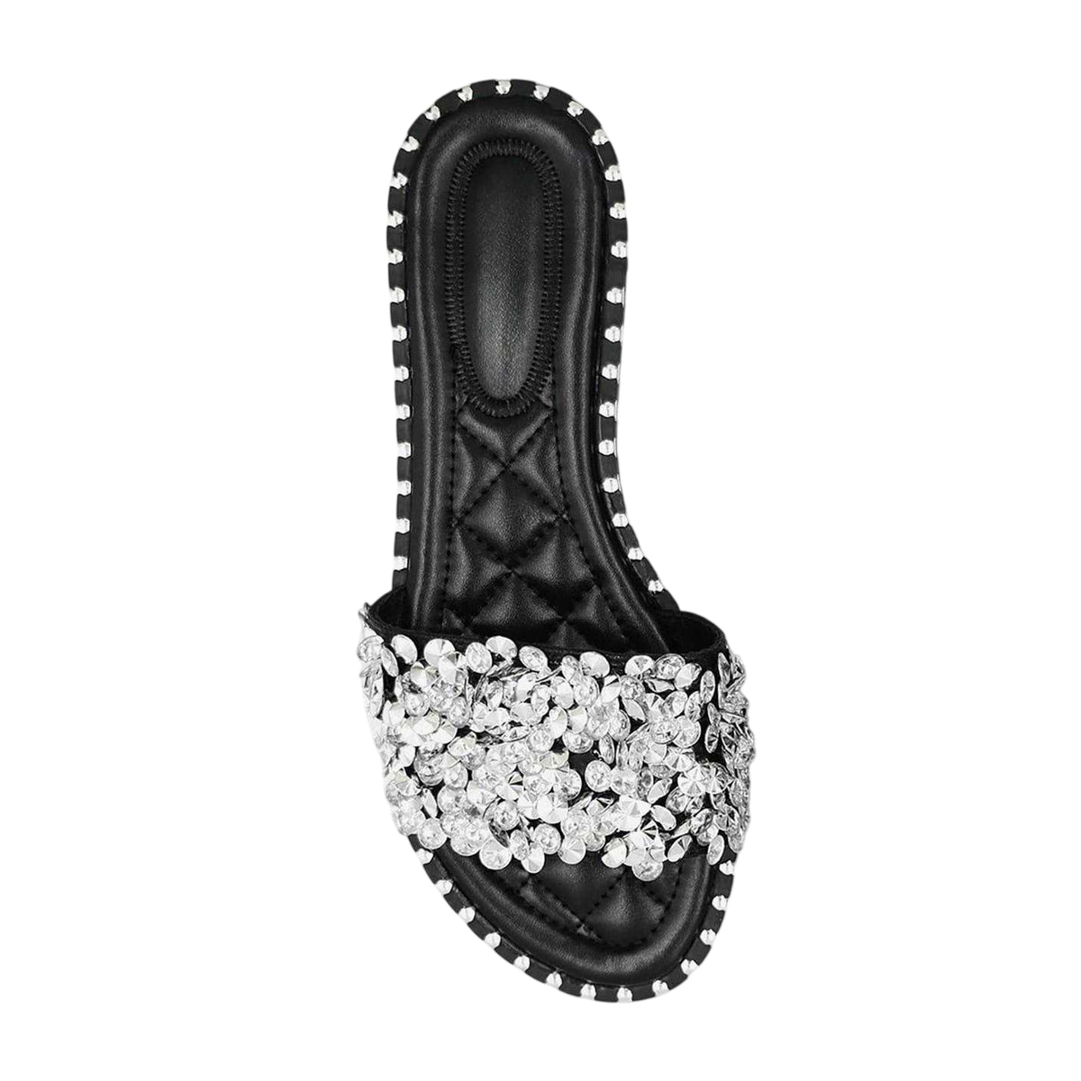 Black - Side - Where´s That From Womens-Ladies Bella Flat Slides
