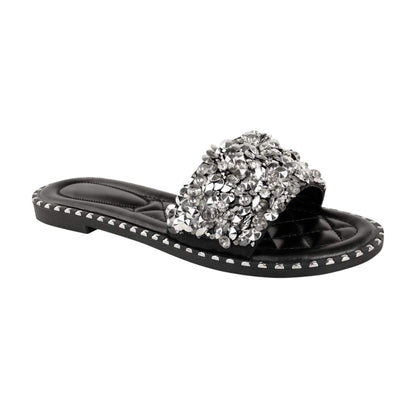 Black - Front - Where´s That From Womens-Ladies Bella Flat Slides