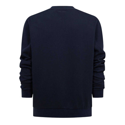 Navy - Back - Lyle & Scott Mens Twill Crew Neck Sweatshirt