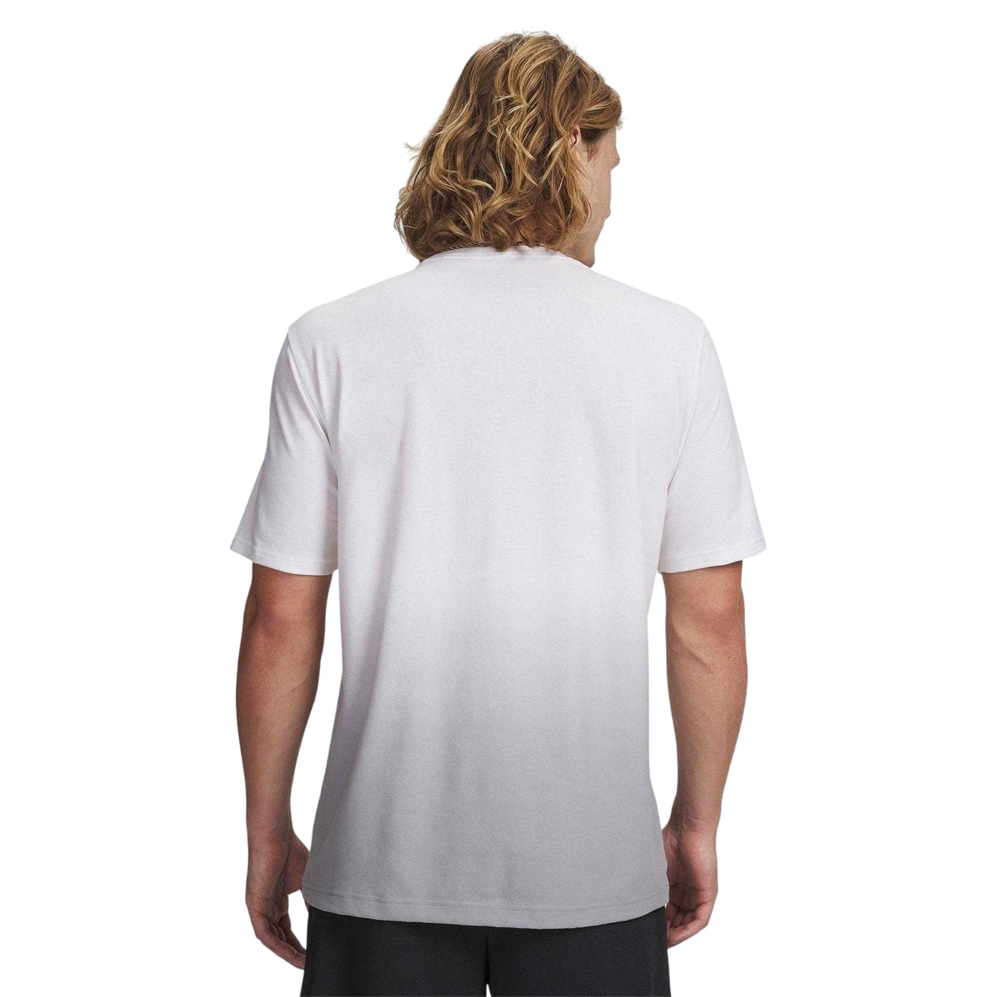 White - Back - Under Armour Mens Stacked Logo Loose Fit T-Shirt