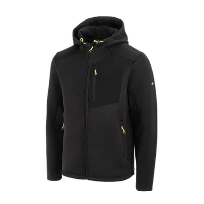 Black - Side - Dunlop Mens Hybrid Fleece Jacket