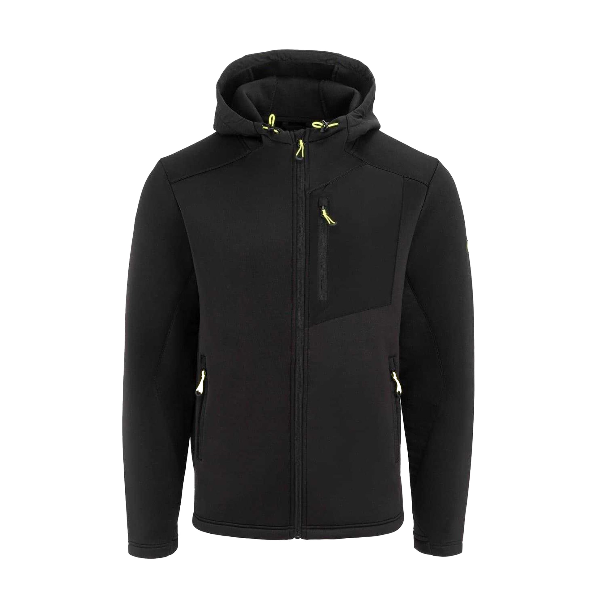 Black - Front - Dunlop Mens Hybrid Fleece Jacket