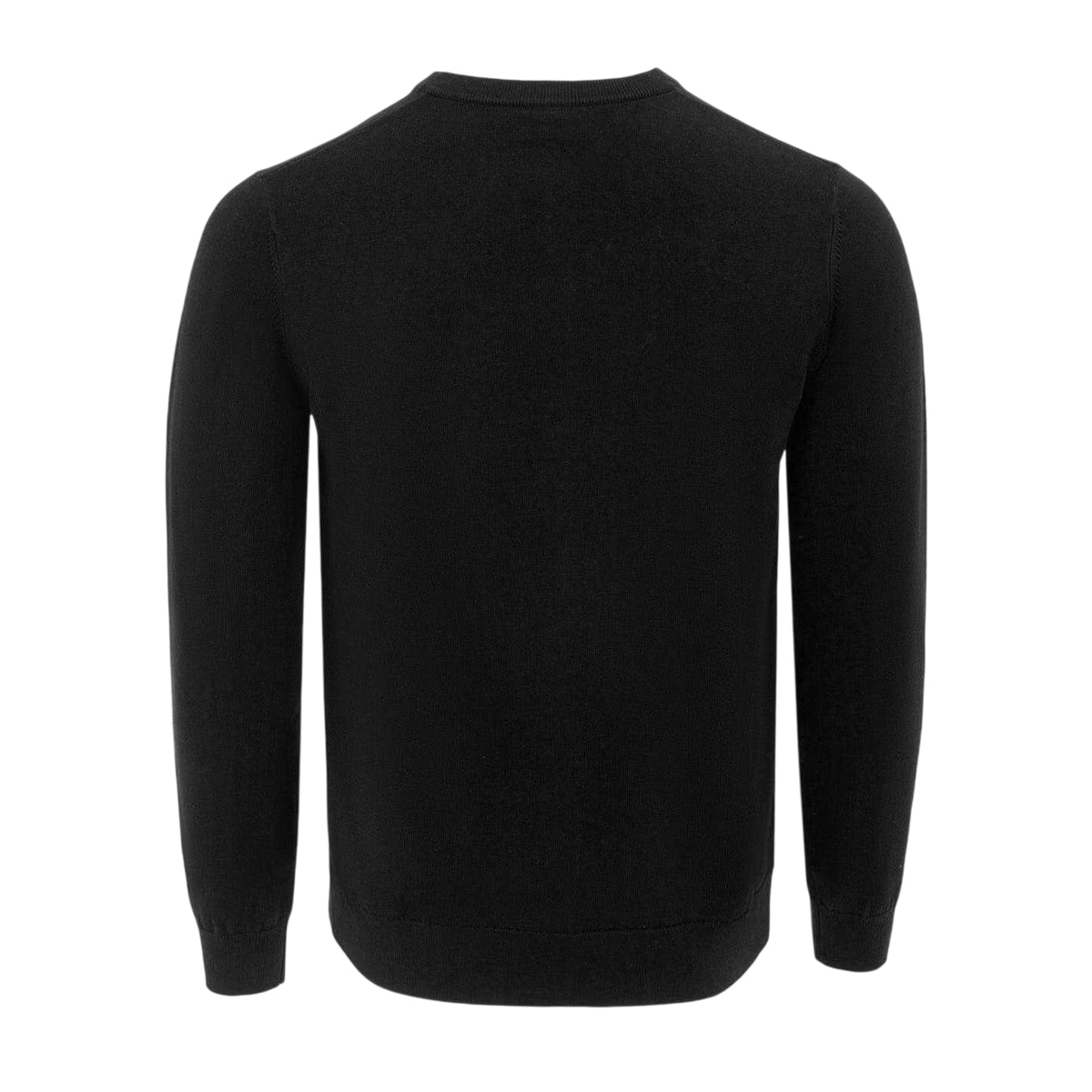 Black - Back - Giorgio Mens Polyester V Neck Jumper