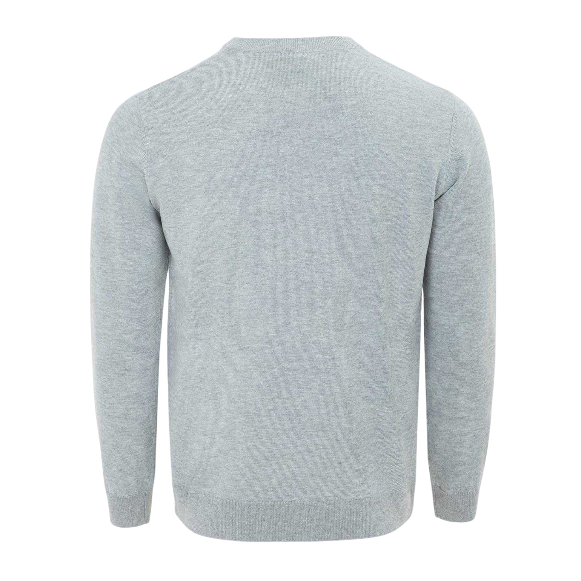 Grey Marl - Back - Giorgio Mens Polyester V Neck Jumper