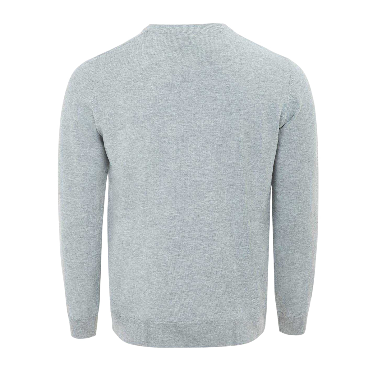 Grey Marl - Back - Giorgio Mens Polyester V Neck Jumper