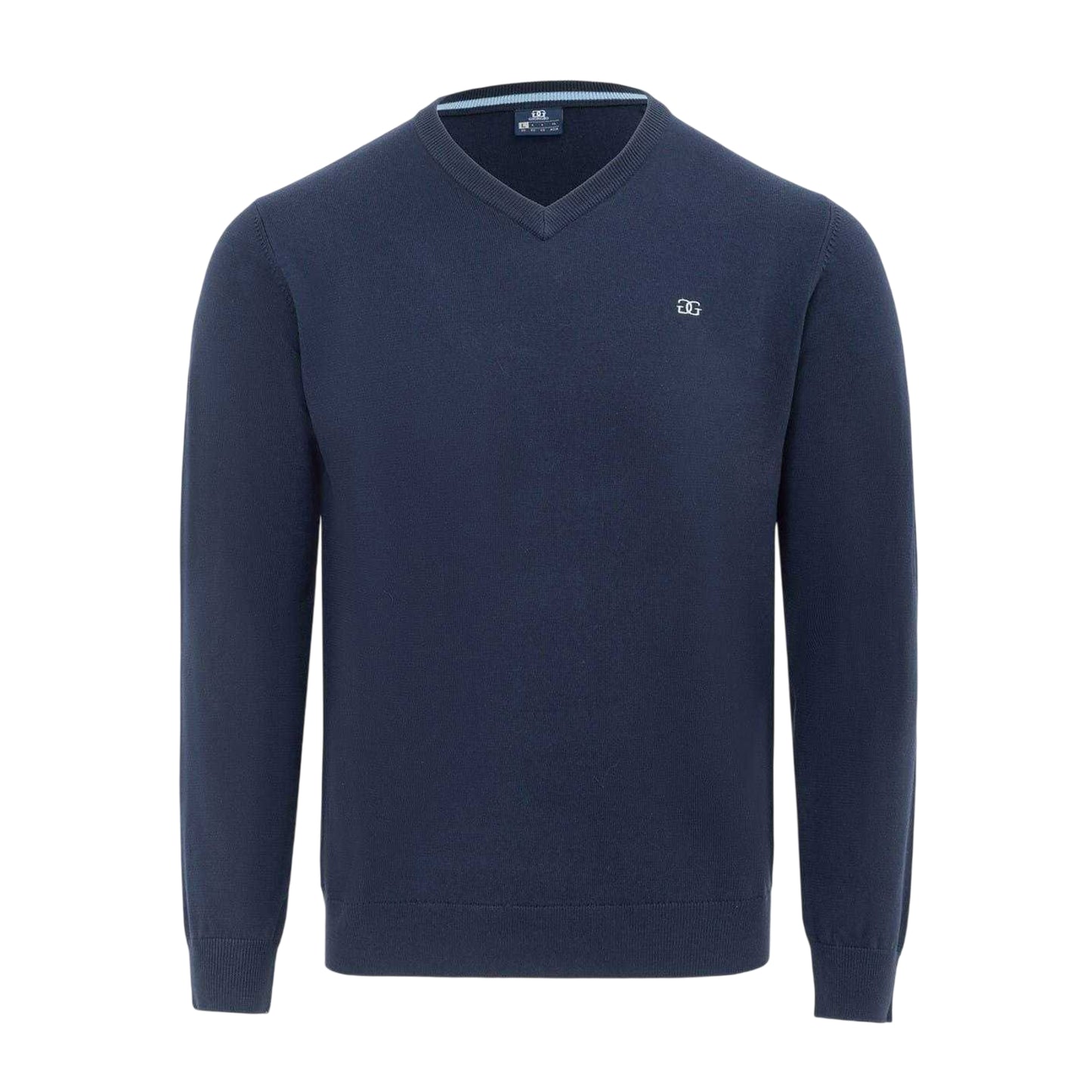 Navy - Front - Giorgio Mens Polyester V Neck Jumper