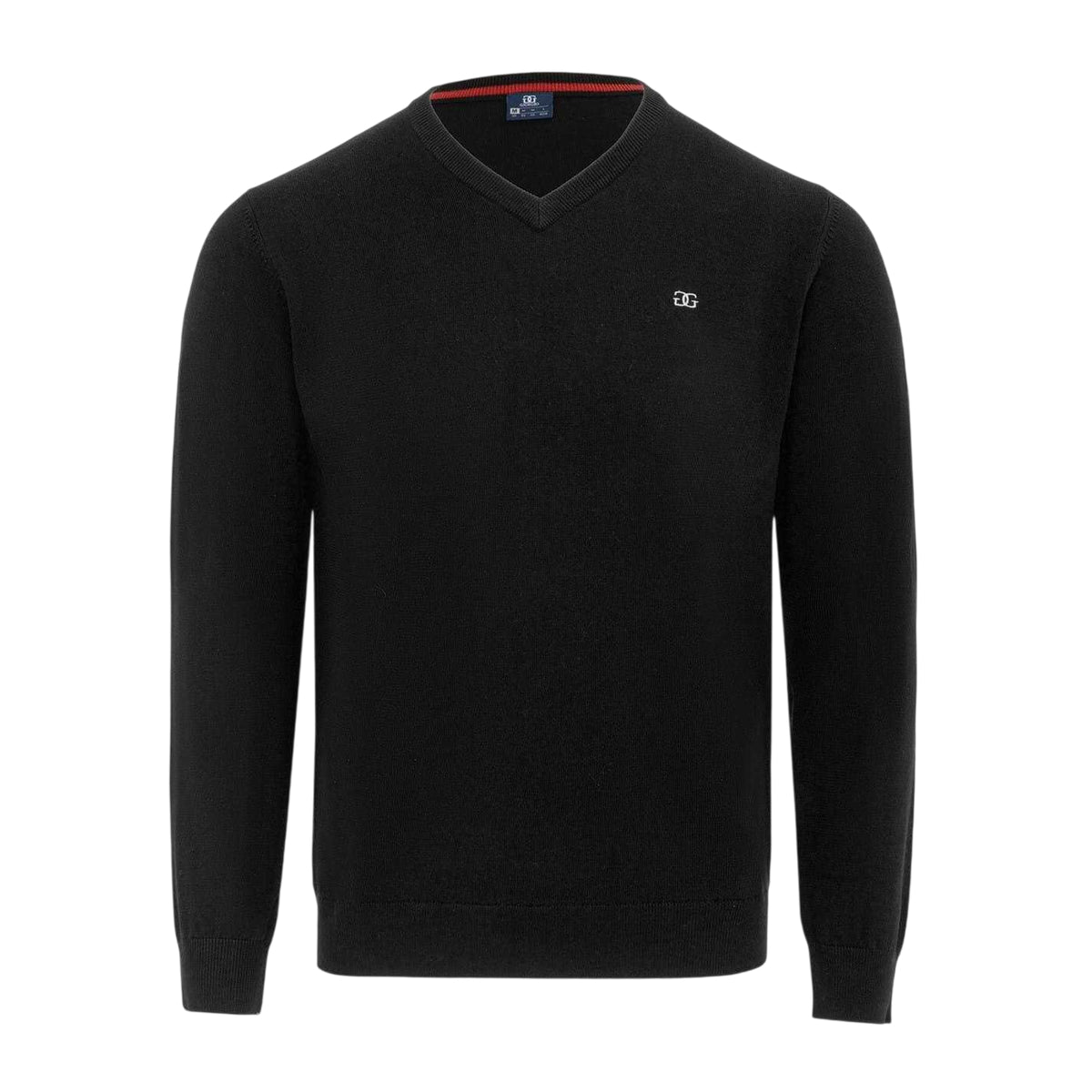 Black - Front - Giorgio Mens Polyester V Neck Jumper