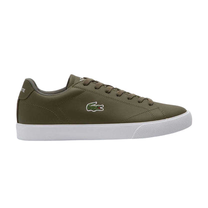 Khaki Green - Front - Lacoste Mens Lerond Set Embroidered Logo Trainers
