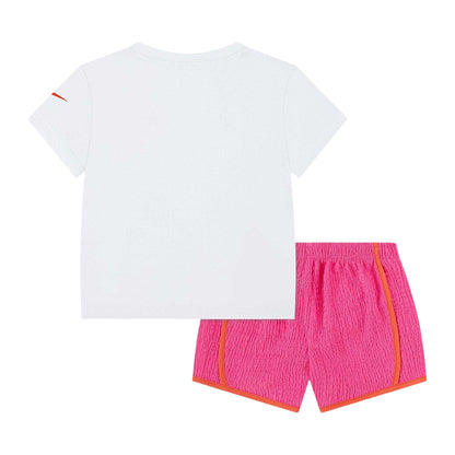 Pink Glow - Back - Nike Toddler Logo Polycotton T-Shirt