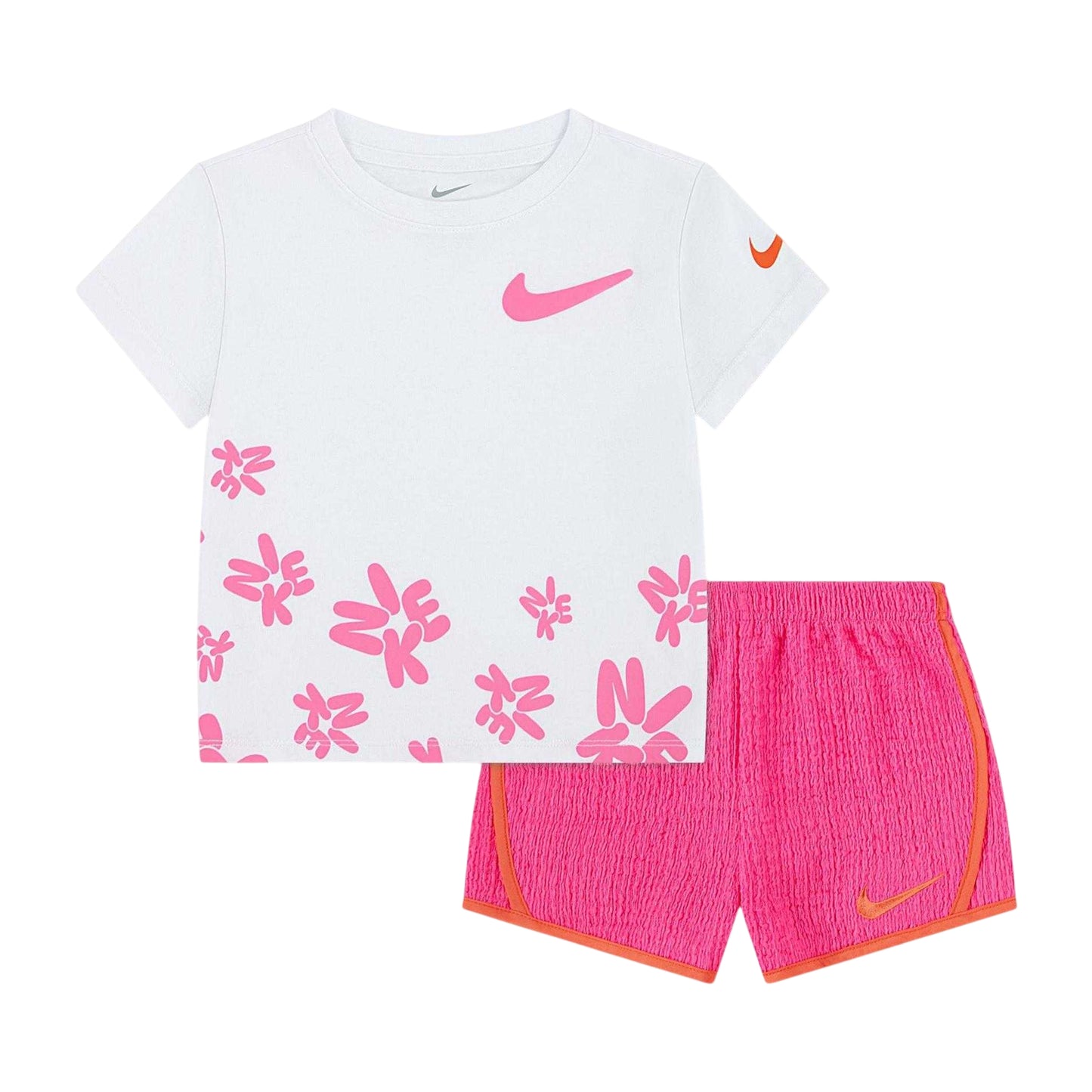 Pink Glow - Front - Nike Toddler Logo Polycotton T-Shirt