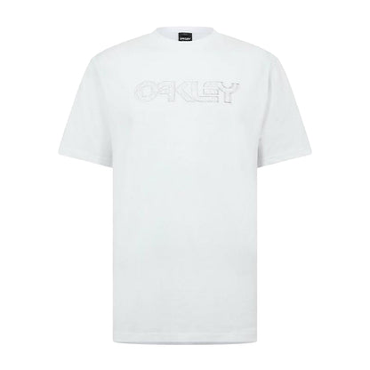 White - Front - Oakley Mens Wire B1B Logo Regular T-Shirt