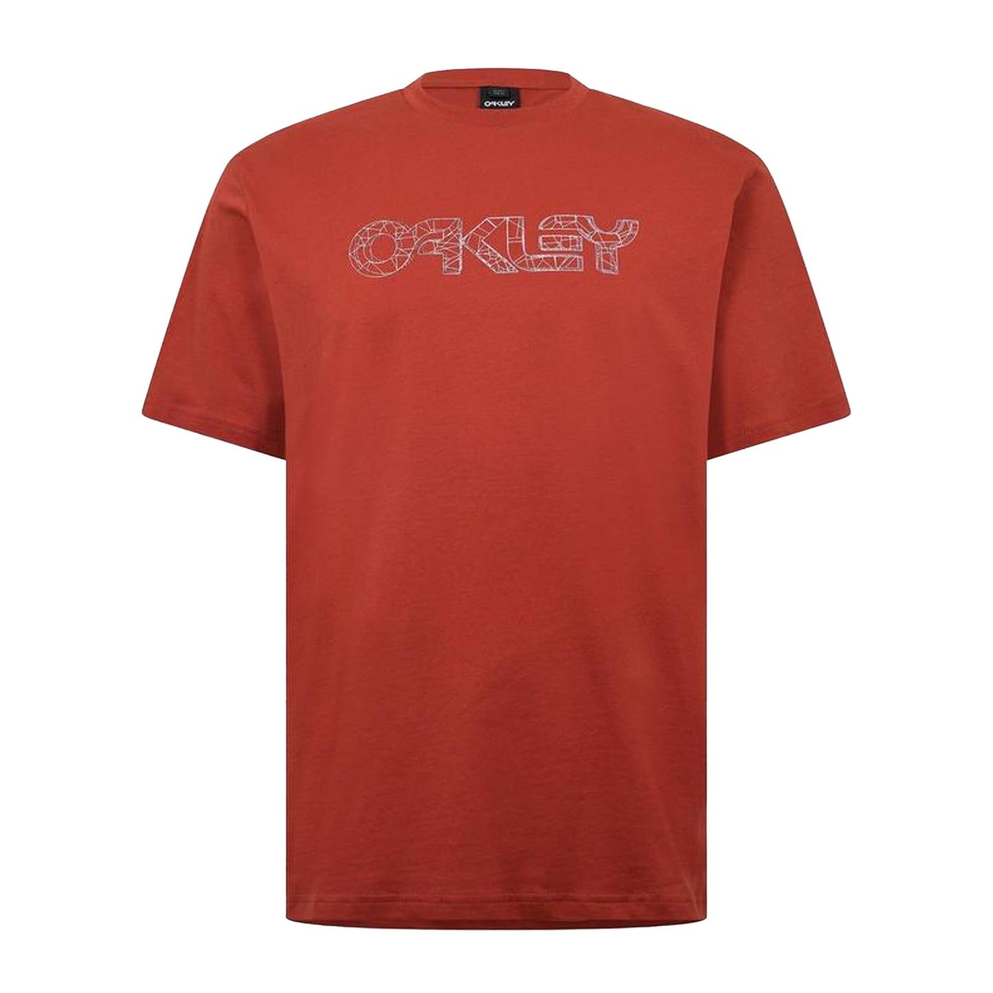 Flame Red - Front - Oakley Mens Wire B1B Logo Regular T-Shirt