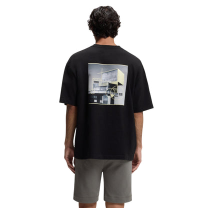 Black - Back - Boss Mens Brutalism Back Print T-Shirt