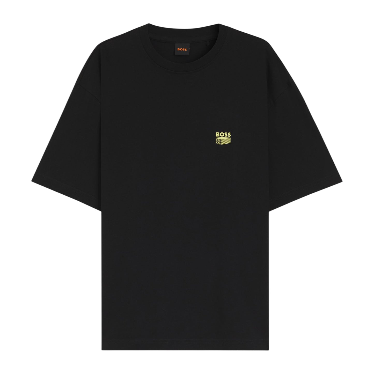 Black - Front - Boss Mens Brutalism Back Print T-Shirt