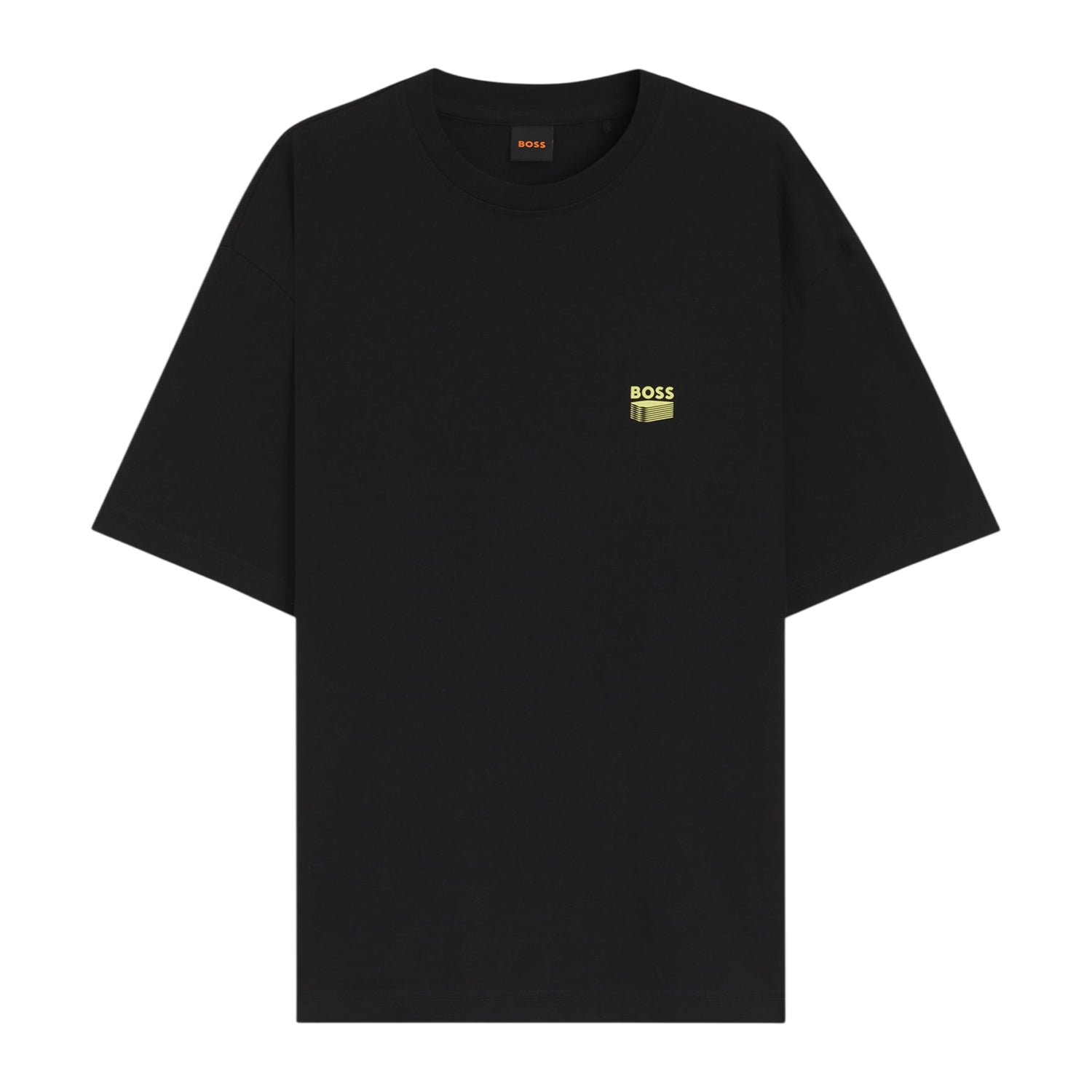 Black - Front - Boss Mens Brutalism Back Print T-Shirt