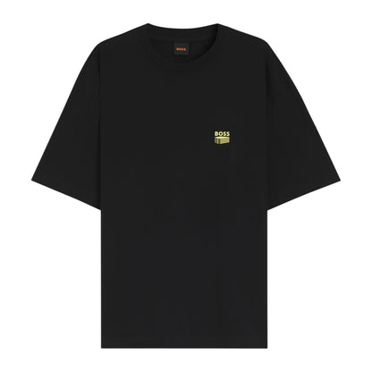 Black - Front - Boss Mens Brutalism Back Print T-Shirt