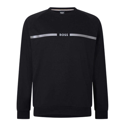 Black - Front - Boss Mens Logo Sweatshirt