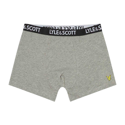 Navy-Grey-White - Back - Lyle & Scott Boys Underwear (Pack of 3)