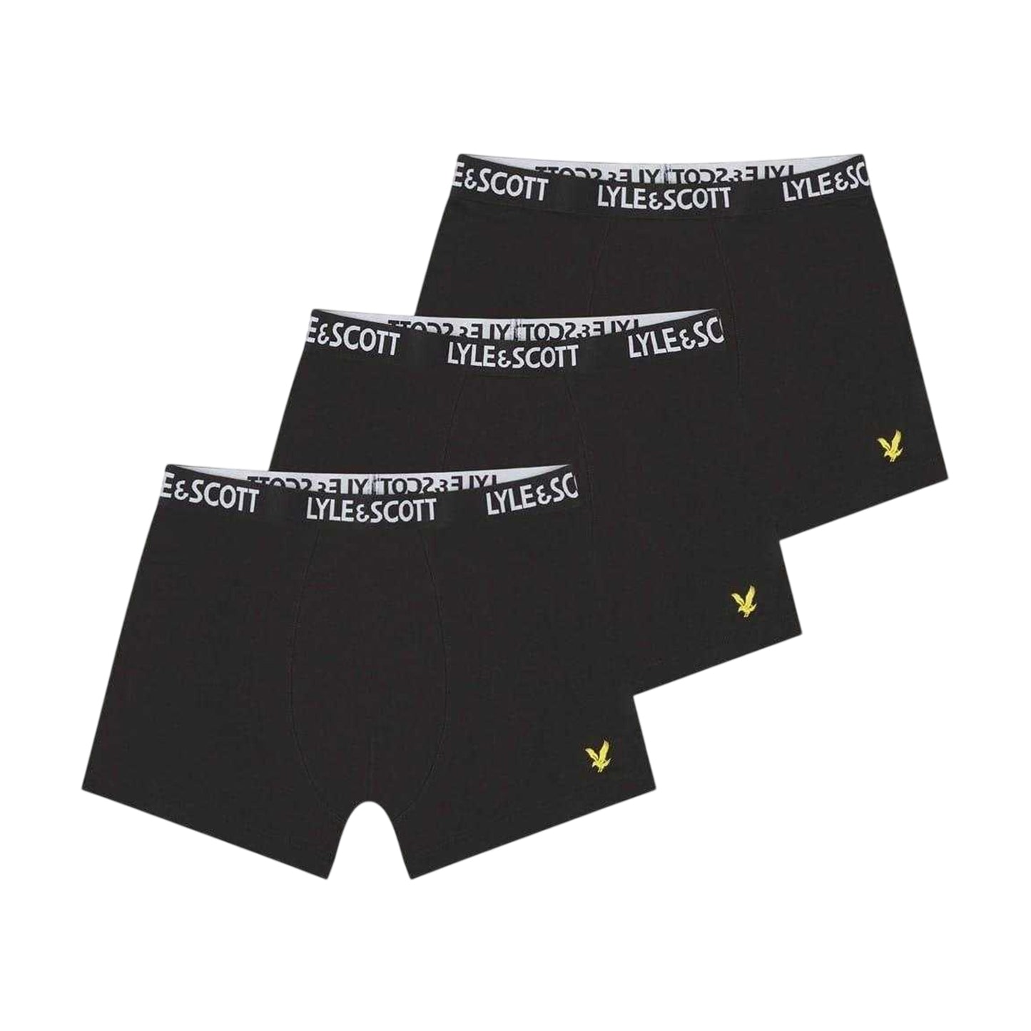 Black - Front - Lyle & Scott Boys Underwear (Pack of 3)