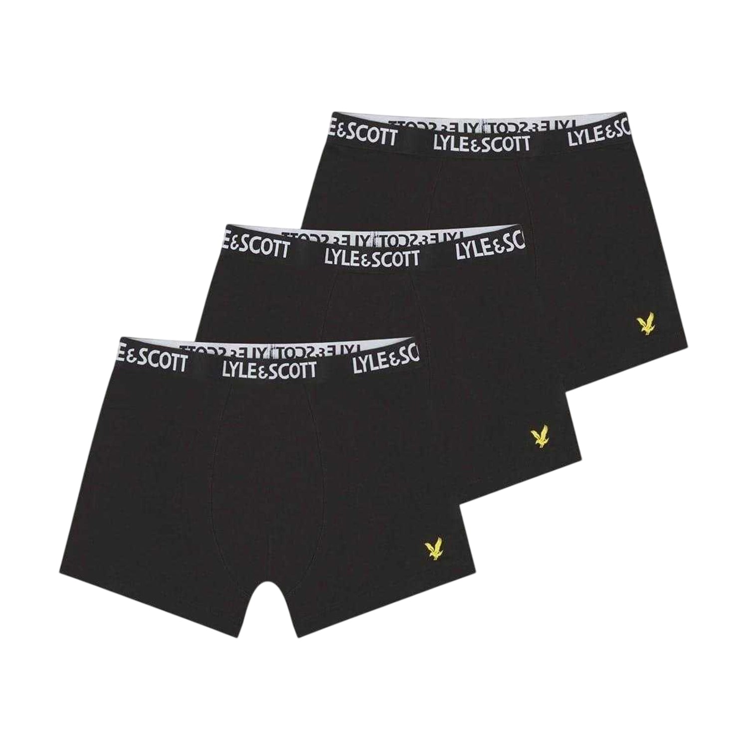 Black - Front - Lyle & Scott Boys Underwear (Pack of 3)