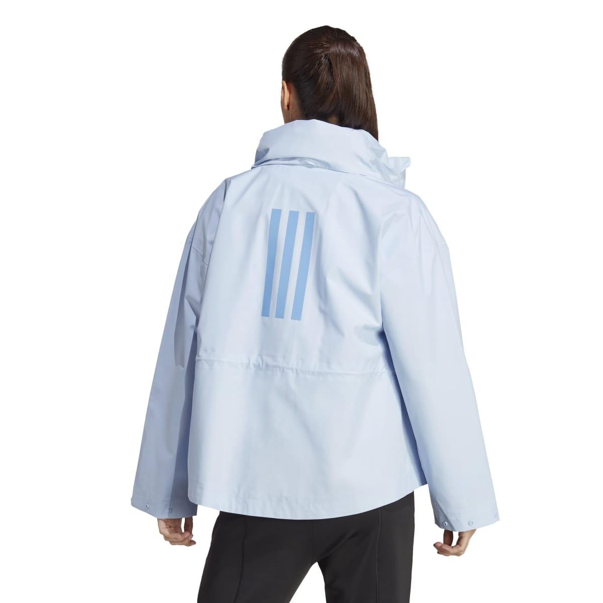 Blue - Back - Adidas Womens-Ladies Terrex Traveer Rain Rdy Waterproof Jacket
