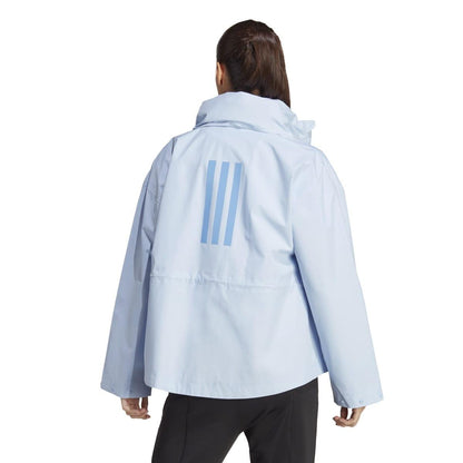 Blue - Back - Adidas Womens-Ladies Terrex Traveer Rain Rdy Waterproof Jacket