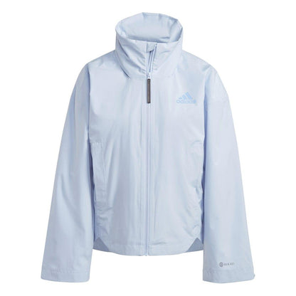 Blue - Front - Adidas Womens-Ladies Terrex Traveer Rain Rdy Waterproof Jacket