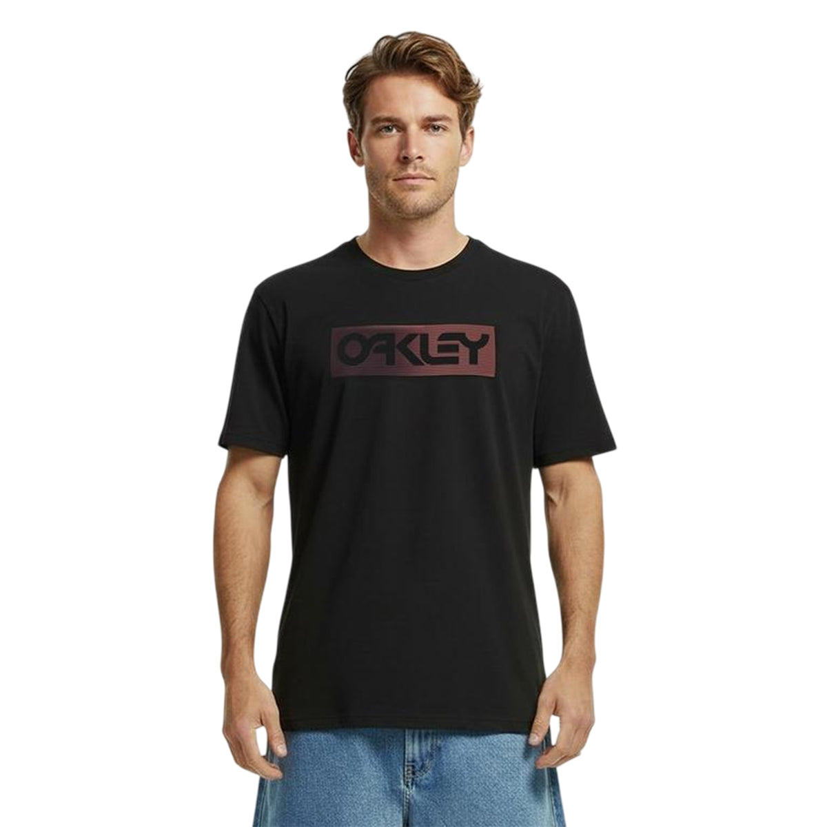 Pitch Black - Side - Oakley Mens Dual Logo Soft Touch Regular T-Shirt
