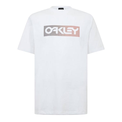 White - Front - Oakley Mens Dual Logo Soft Touch Regular T-Shirt
