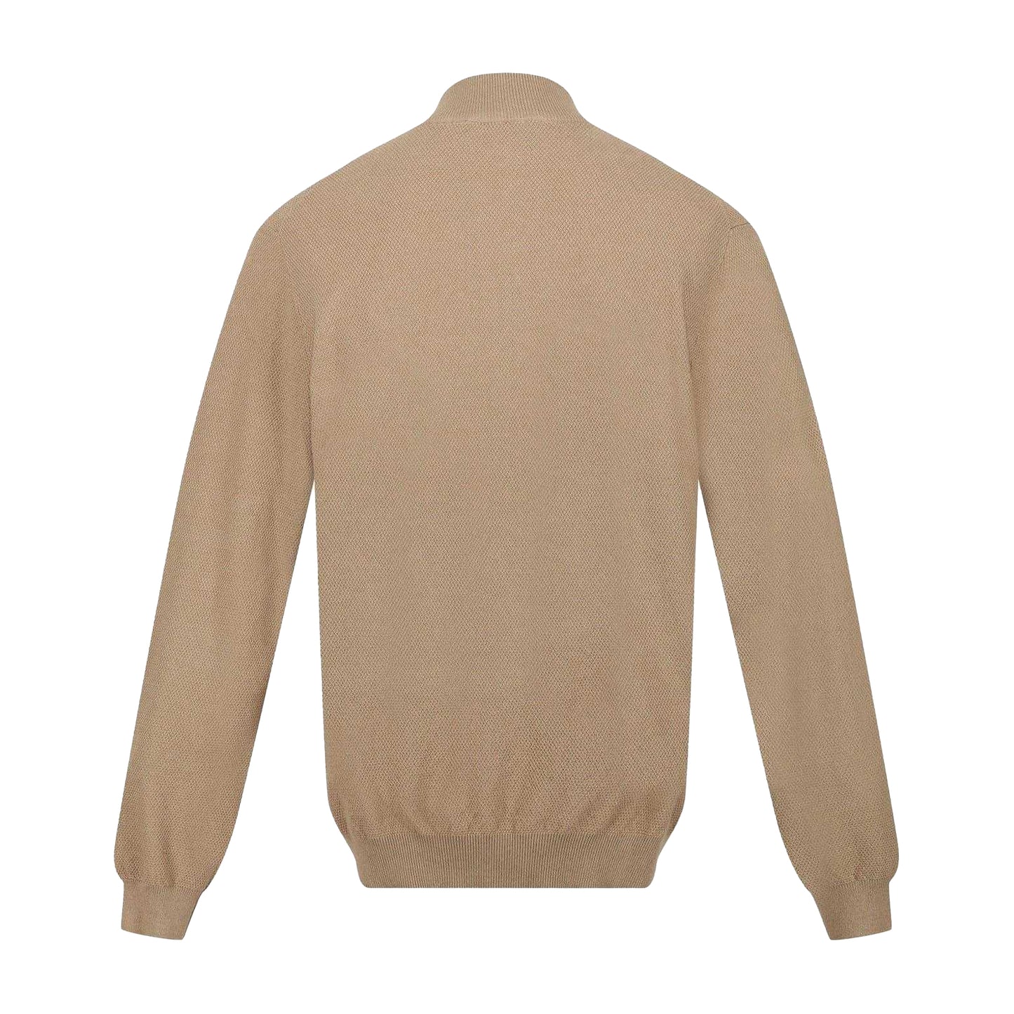 Gold Sand - Back - Regatta Mens Keaton Zip Neck Long-Sleeved Sweater Top