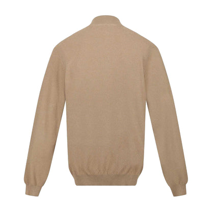 Gold Sand - Back - Regatta Mens Keaton Zip Neck Long-Sleeved Sweater Top