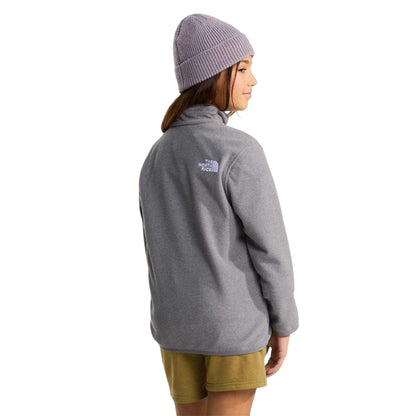 Heather Grey Marl - Side - The North Face Childrens-Kids Logo Fleece Top