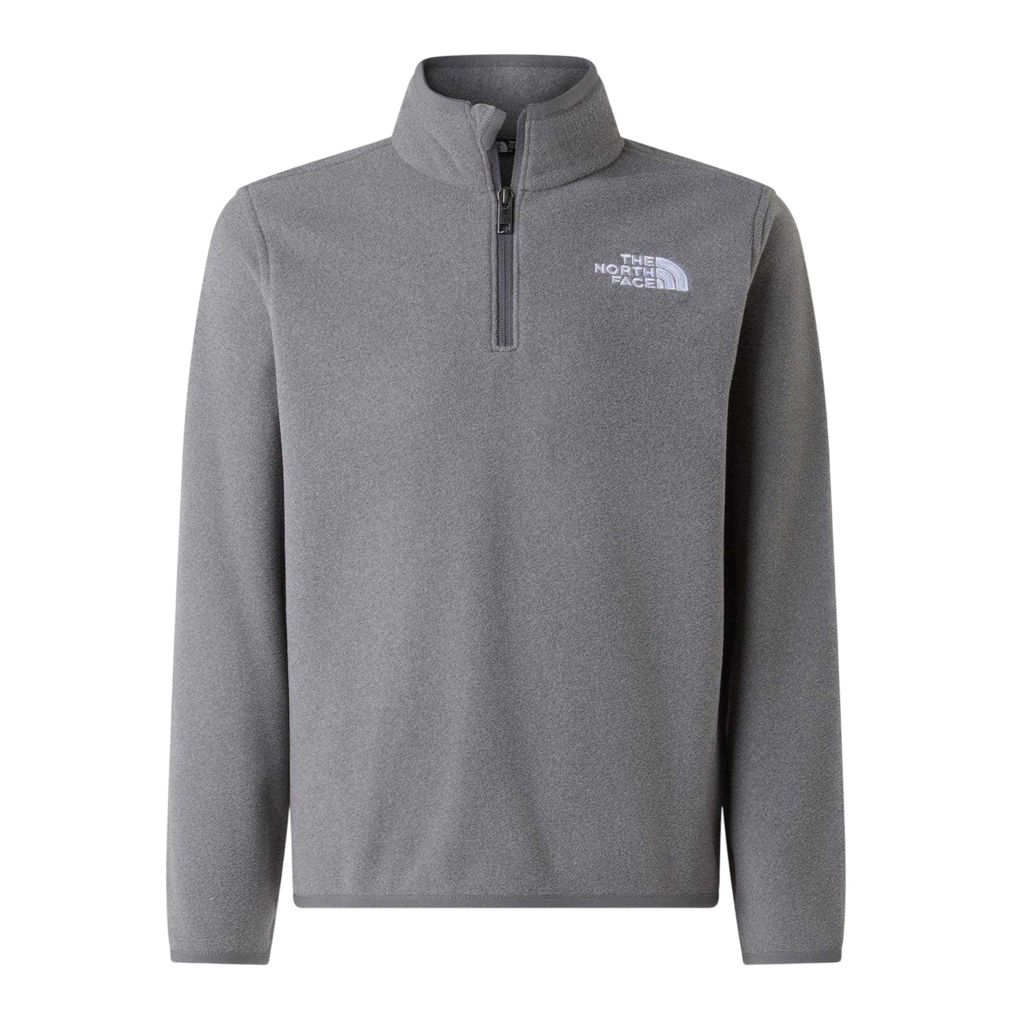 Heather Grey Marl - Front - The North Face Childrens-Kids Logo Fleece Top
