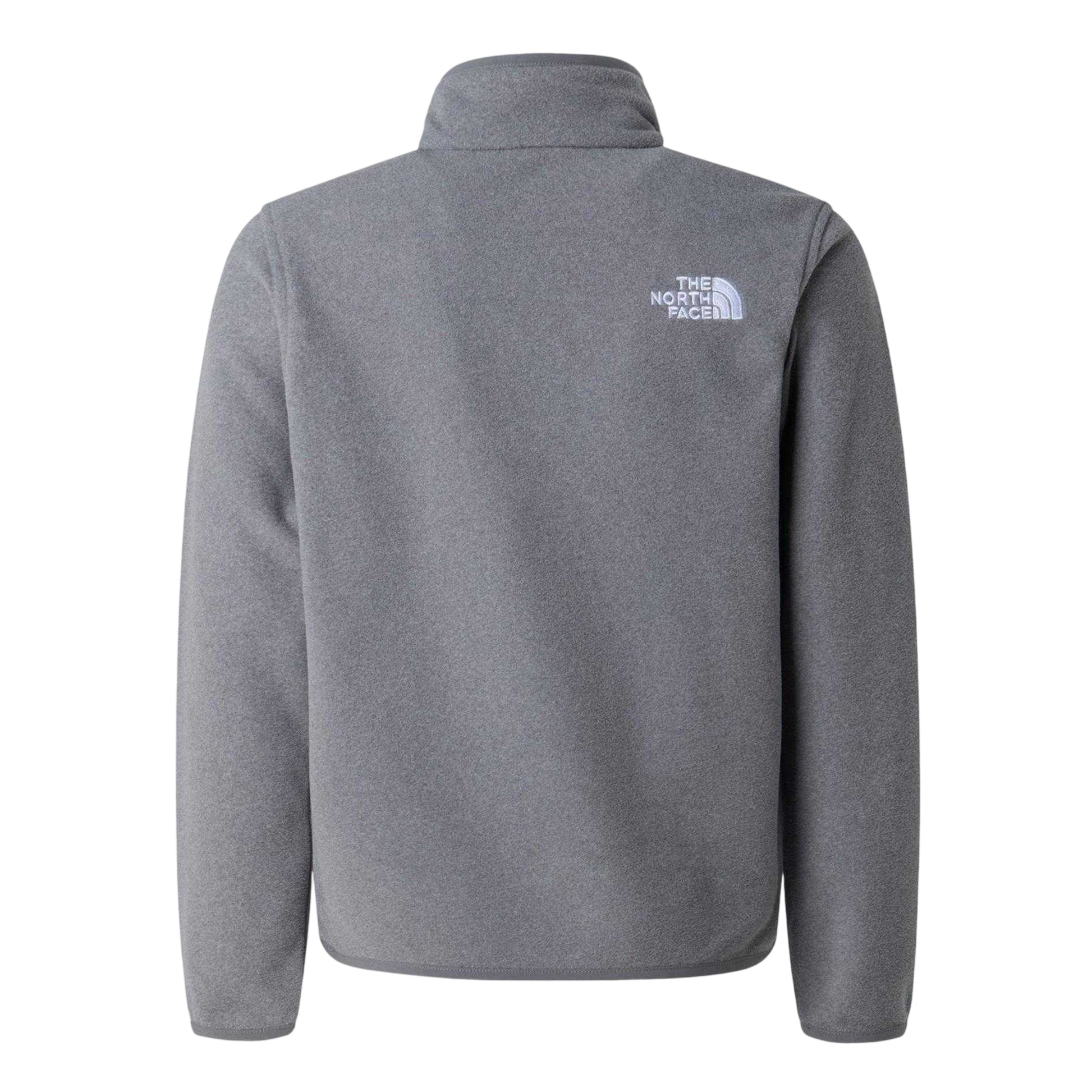 Heather Grey Marl - Back - The North Face Childrens-Kids Logo Fleece Top
