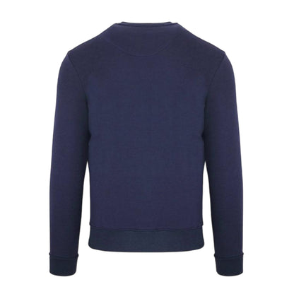 Navy - Back - Aquascutum Mens Lettering Crew Neck Sweatshirt