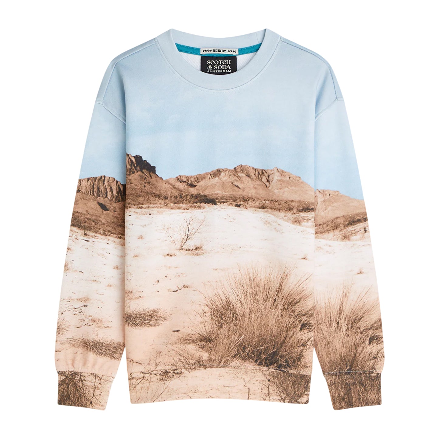 Multicoloured - Front - Scotch Childrens-Kids Desert Crew Neck Relaxed Fit Sweatshirt