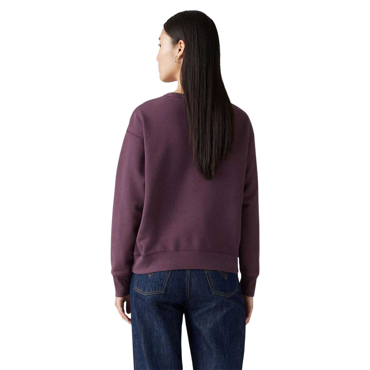 Plum Perfect - Back - Levis Womens-Ladies Graphic Crew Neck Sweatshirt