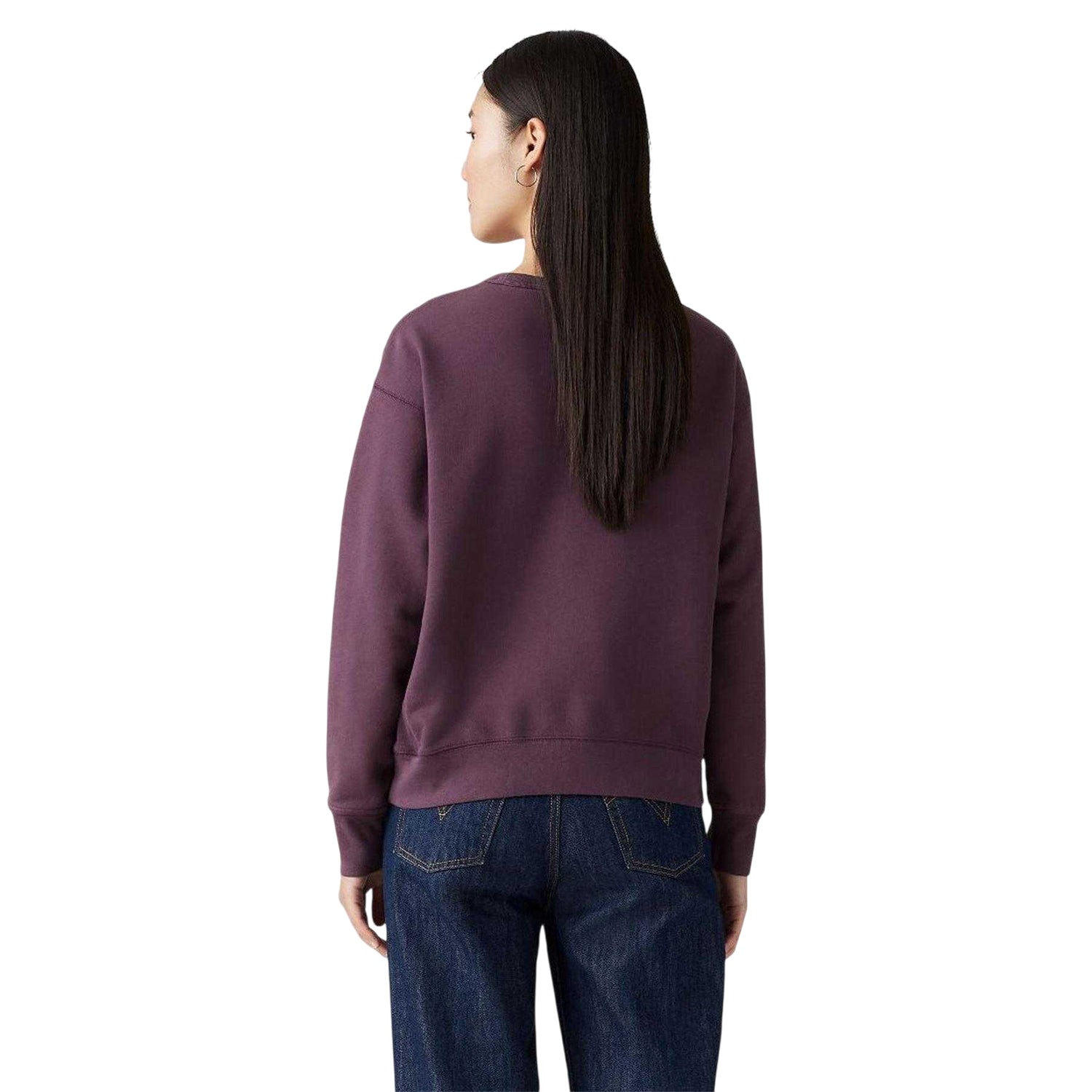 Plum Perfect - Back - Levis Womens-Ladies Graphic Crew Neck Sweatshirt