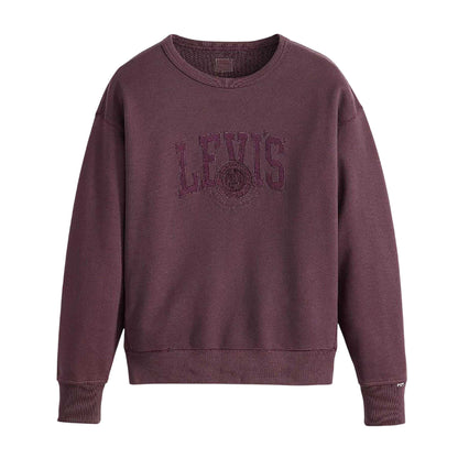 Plum Perfect - Front - Levis Womens-Ladies Graphic Crew Neck Sweatshirt