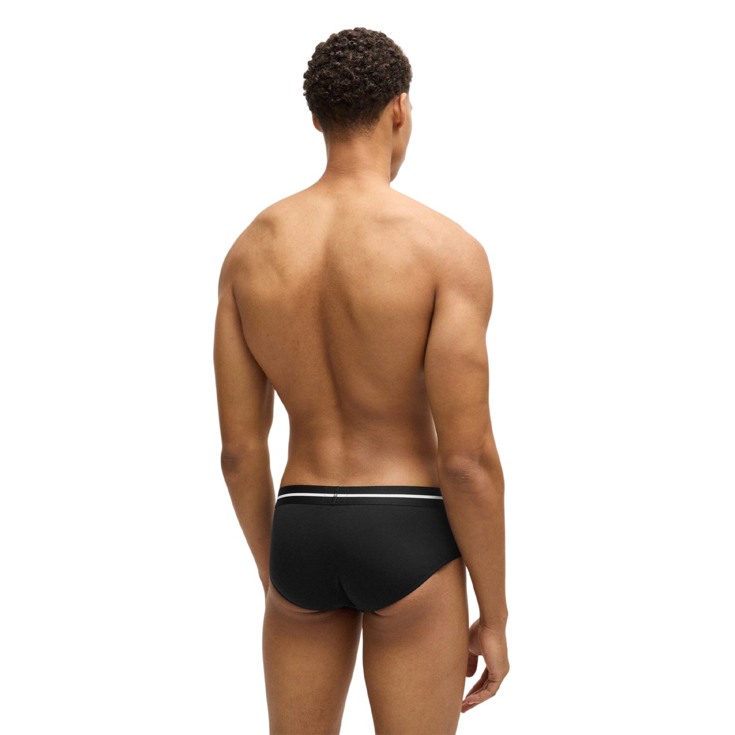 Black - Back - Boss Mens Boxer Briefs (Pack of 3)