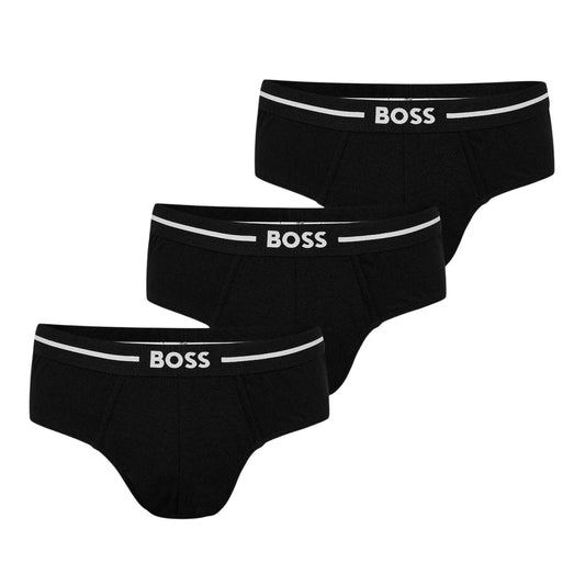 Black - Front - Boss Mens Boxer Briefs (Pack of 3)