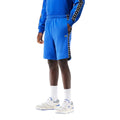 Blue - Side - Lacoste Mens Fleece Stripe Logo Shorts