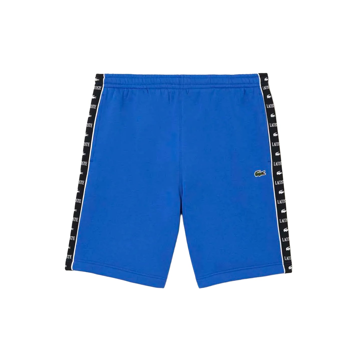 Blue - Front - Lacoste Mens Fleece Stripe Logo Shorts