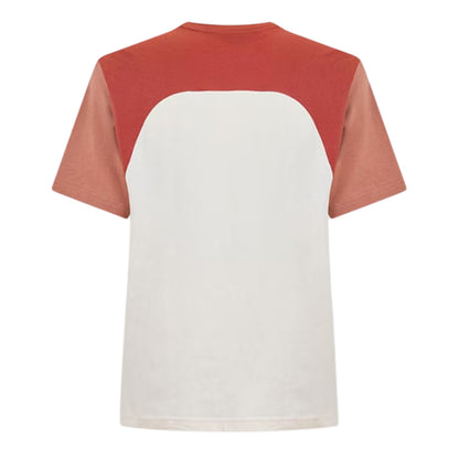 White-Brown-Light Brown - Back - Lacoste Mens Colour Block Cotton T-Shirt