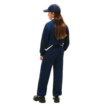 Navy - Back - Tommy Hilfiger Childrens-Kids Monotype Sweatpants