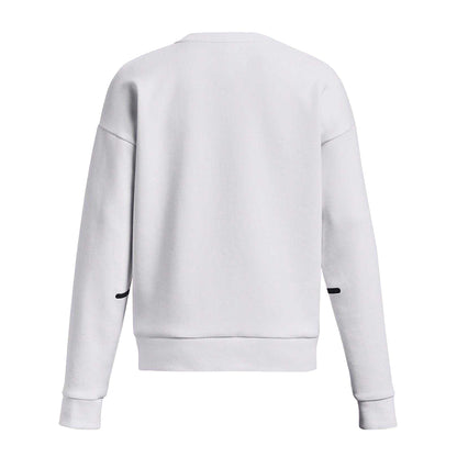 White - Back - Under Armour Womens-Ladies Unstoppable Fleece Crew Neck Sweatshirt