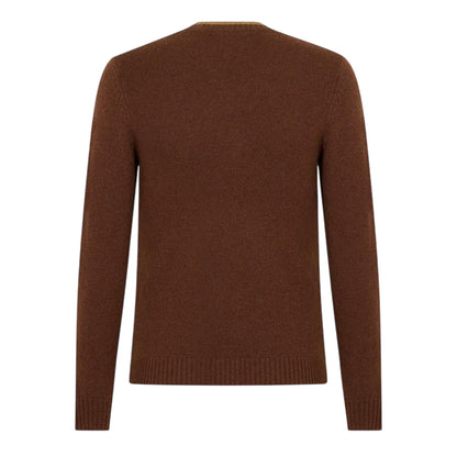 Brown - Back - Levis Mens Batwing Logo Crew Neck Jumper