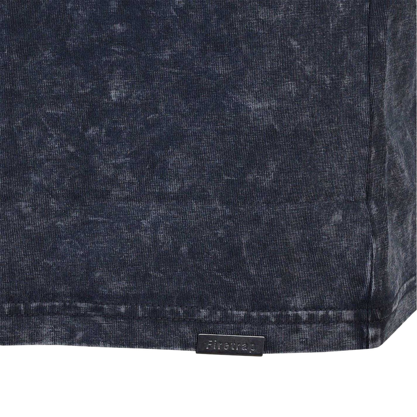Washed Black - Side - Firetrap Mens Cupid Acid Wash Oversized T-Shirt
