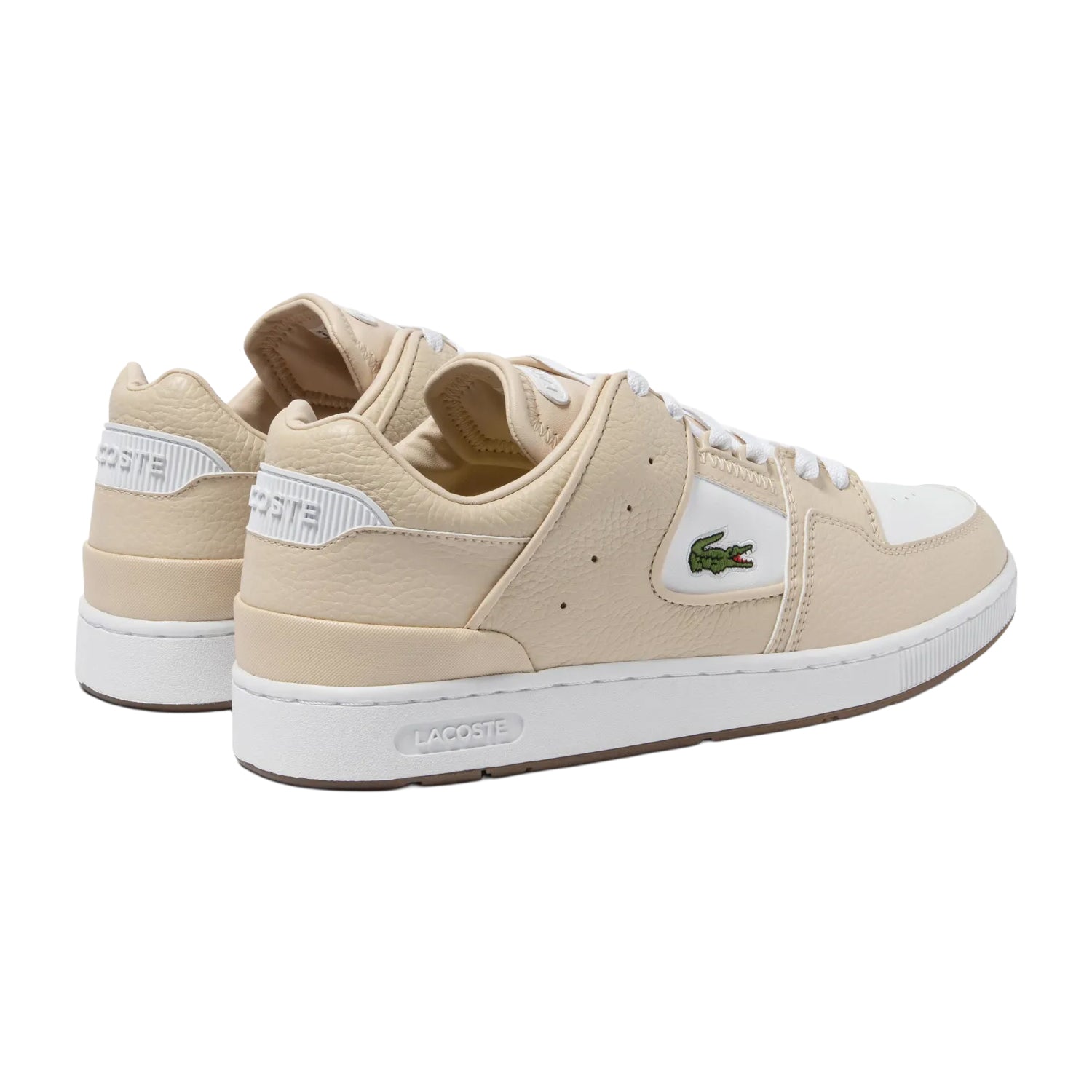 White - Back - Lacoste Mens Court Cage Leather Trainers